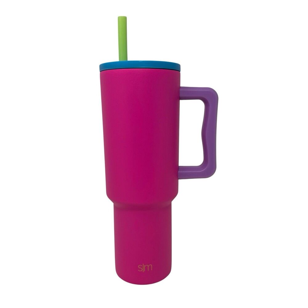Simple Modern ~ 80s MIX Pink Purple Green Blue  ~ Trek Tumbler Cup 40 oz